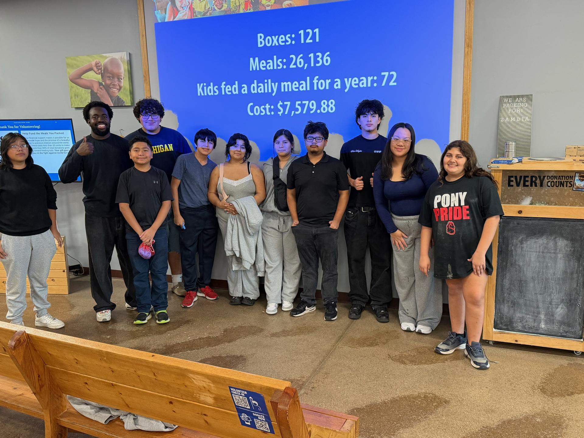 Teens visit Feed my Straving Children